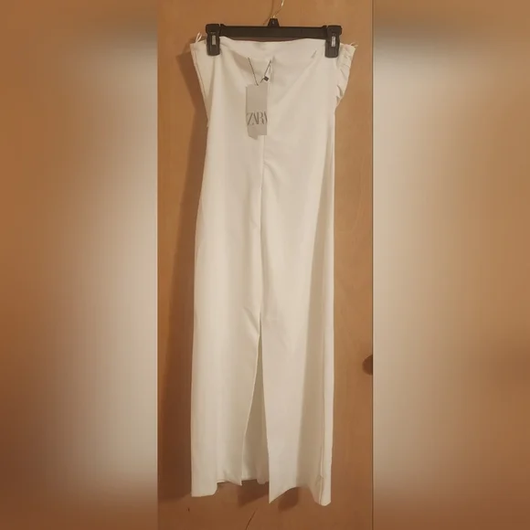 Nwt Zara strapless,white midi dress sweetheart - Picture 3 of 4